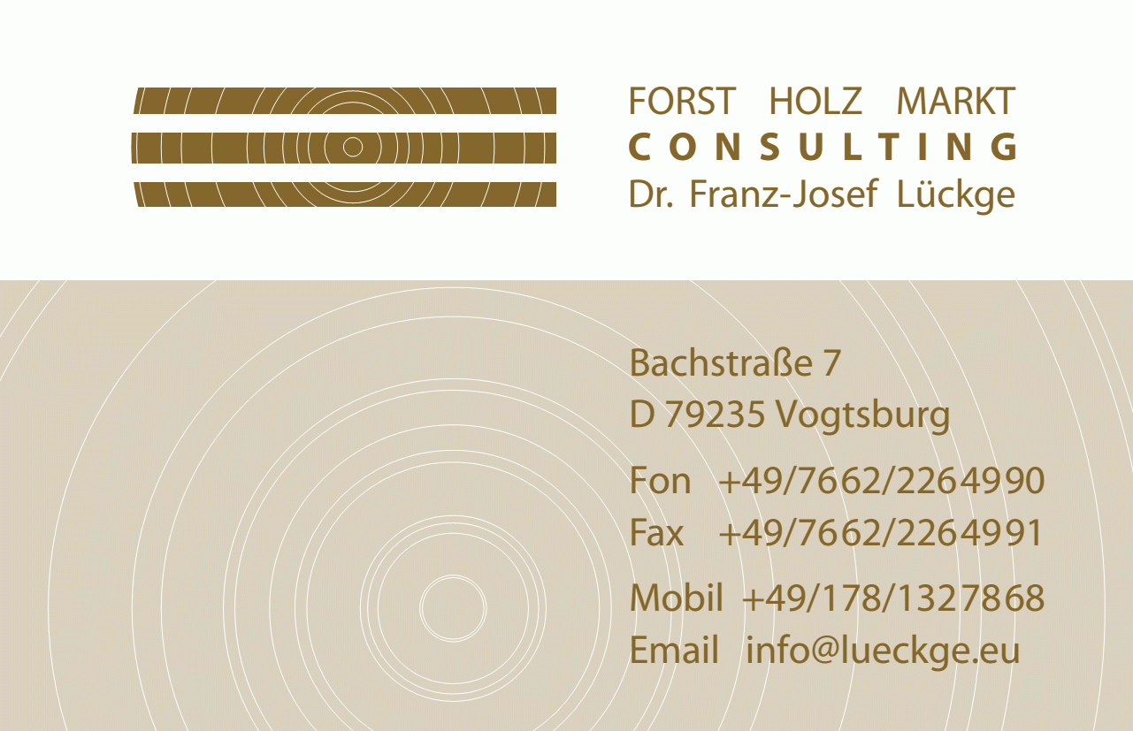 Visitenkarte mit Anschrift